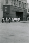 Protesters near Peoples National Bank on Main Street in Farmville, Va., July 1963, #004