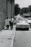 Protesters gathered near side of State Theater, Farmville, Va., July 1963, #002