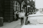 Student protesters on Main Street, Farmville, Va., July 1963, #001