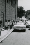 Protesters gathered near side of State Theater, Farmville, Va., July 1963, #003