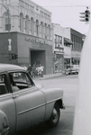 Protesters near Peoples National Bank on Main Street in Farmville, Va., July 1963, #003