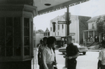 Student protesters outside State Theater, Farmville, Va., August 1963, #037