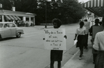 Protesters demonstrating near A&P, Farmville, Va., July 1963, #009
