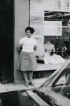 Student standing on Main Street, Farmville, Va., July 1963