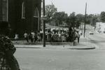 Protesters gathered near First Baptist Church, Farmville, Va., August 1963, #002