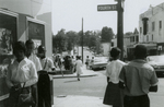 Student protesters outside State Theater, Farmville, Va., August 1963, #021