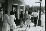 Student protesters outside State Theater, Farmville, Va., August 1963, #090