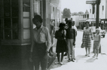 Student protesters outside State Theater, Farmville, Va., August 1963, #070