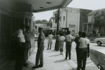 Student protesters outside State Theater, Farmville, Va., August 1963, #061