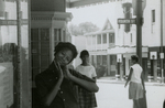 Student protesters outside State Theater, Farmville, Va., August 1963, #129