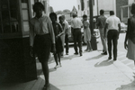 Student protesters outside State Theater, Farmville, Va., August 1963, #060