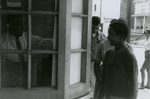 Student protesters outside State Theater, Farmville, Va., August 1963, #057