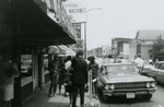 Students talking on Main Street, Farmville, Va., July 1963, #002