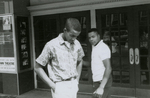 Student protesters outside State Theater, Farmville, Va., August 1963, #043