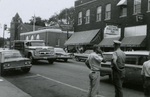 View of Main Street and protesters at Southside Sundry, Farmville, Va., July 1963, #005