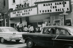Student protesters outside State Theater, Farmville, Va., July 1963, #003