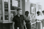 Student protesters outside State Theater, Farmville, Va., August 1963, #016