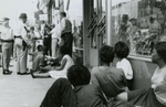 Student protesters outside College Shoppe, Farmville, Va., July 1963, #014