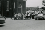 Protesters gathered near First Baptist Church, Farmville, Va., July 1963, #006