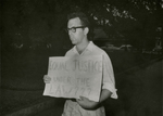 Protester with sign, unknown Virginia location, [undated], #005