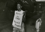 Protester with sign, unknown Virginia location, [undated], #008