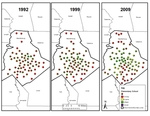 Map 03. Elementary School Racial Composition, Charlotte-Mecklenburg County, North Carolina, 1992–2009. by Genevieve Siegel-Hawley