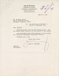Letter from John M. McCarthy to Stephen Lenton, 1976 April 8 by John M. McCarthy