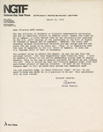 Letter from Bruce Voeller to Virginia NGTF member, 1976 March 15 by Bruce Voeller