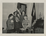 Girl Scouts with Virginia Governor William M. Tuck
