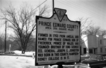 State historical road marker for Prince Edward County, Va., 1962-1963 by Edward H. Peeples