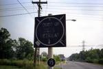 Route of Lee's retreat sign looking south towards Farmville, Va., 1988