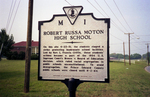 Robert R. Moton High School historical marker, 1998