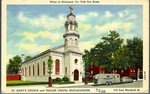 St. Mary's Church and Trailer Chapel Headquarters, 316 East Marshall St. by Genuine Curteich Chicago 'C.T. Art Colortone'