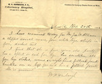 Letter from W. H. Harbaugh, 1893, November 20 by W.H. Harbaugh