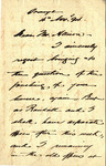 Letter from Percy Griffin to James W. Allison, 1894 November 4 by Percy Griffin