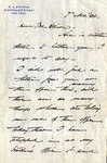 Letter from Percy Griffin to James W. Allison, 1894 November 7 by Percy Griffin