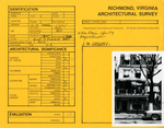 10 West Clay Street - Survey Form by Richmond (Va.). Dept. of Planning and Community Development