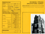 16 West Clay Street - Survey Form by Richmond (Va.). Dept. of Planning and Community Development