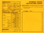 109 West Clay Street - Survey Form by Richmond (Va.). Dept. of Planning and Community Development