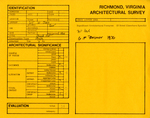 215 West Clay Street - Survey Form by Richmond (Va.). Dept. of Planning and Community Development