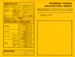 312 West Clay Street - Survey Form by Richmond (Va.). Dept. of Planning and Community Development