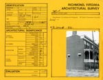 301 West Clay Street - Survey Form by Richmond (Va.). Dept. of Planning and Community Development