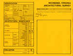 121 West Clay Street - Survey Form by Richmond (Va.). Dept. of Planning and Community Development