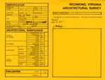 211 West Clay Street - Survey Form by Richmond (Va.). Dept. of Planning and Community Development