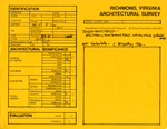 213 West Clay Street - Survey Form by Richmond (Va.). Dept. of Planning and Community Development