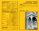 11 East Clay Street - Survey Form by Richmond (Va.). Dept. of Planning and Community Development