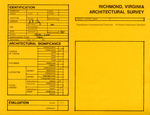 12 East Clay Street - Survey Form by Richmond (Va.). Dept. of Planning and Community Development