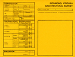 221 East Clay Street - Survey Form by Richmond (Va.). Dept. of Planning and Community Development