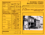 22 - 20 - 18 - 16 West Jackson Street - Survey Form by Richmond (Va.). Dept. of Planning and Community Development