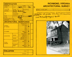 16 West Jackson Street - Survey Form by Richmond (Va.). Dept. of Planning and Community Development